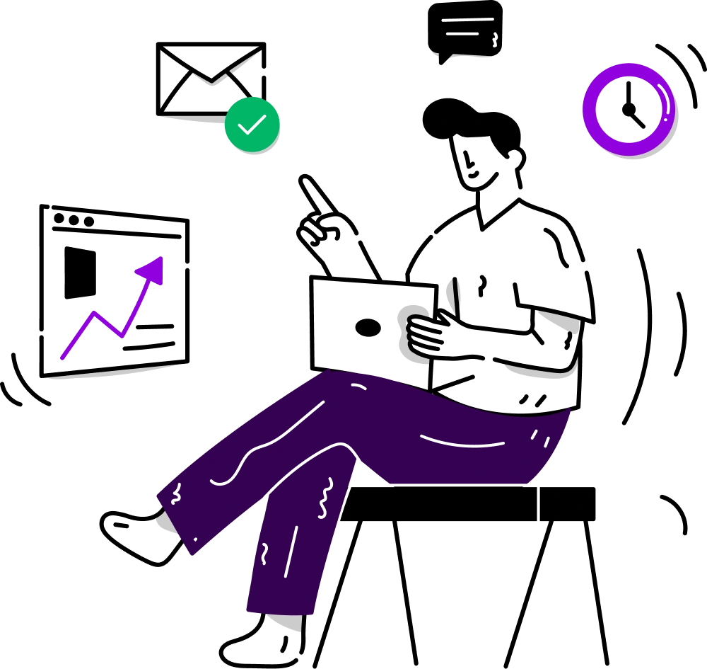 Founder working on startup